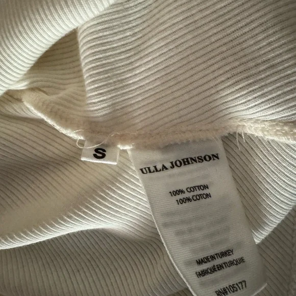 Ulla Johnson Blair Top Eclipse White Size Small Puff Shoulder Blouse Boho - Picture 6 of 6